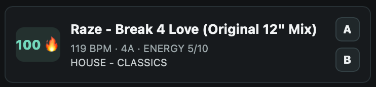 Proposed next track in Qoovio